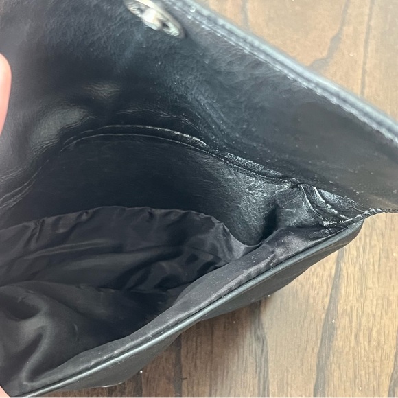 EUC Leather Belt Bag with Black Heart & Purple Wings - Picture 3 of 6